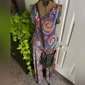 Paisley print flared jumpsuit